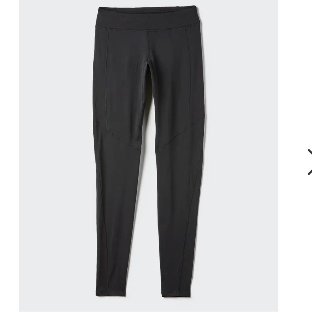 MEC Peak Comfort AirGrid Warm Base Layer Bottoms Leggings Black